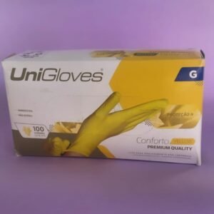 LUVA LATEX AMARELO (100UN)