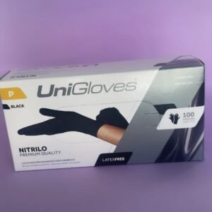 LUVA DE NITRILO PRETO  (100UN)